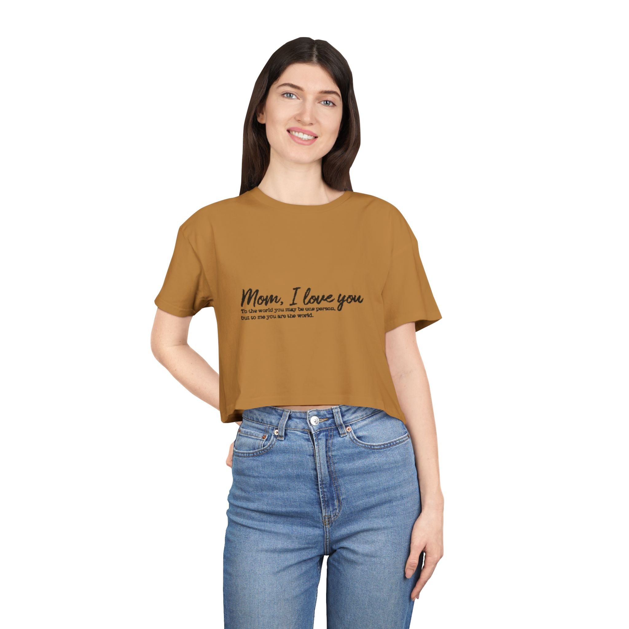 MOM, i love you | Women's Crop Tee